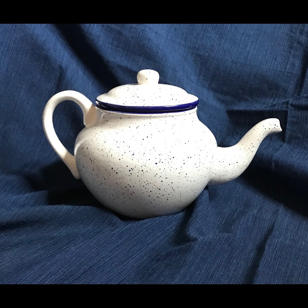 Blue Harbor BLUE SPECKLED CERAMIC TEAPOT